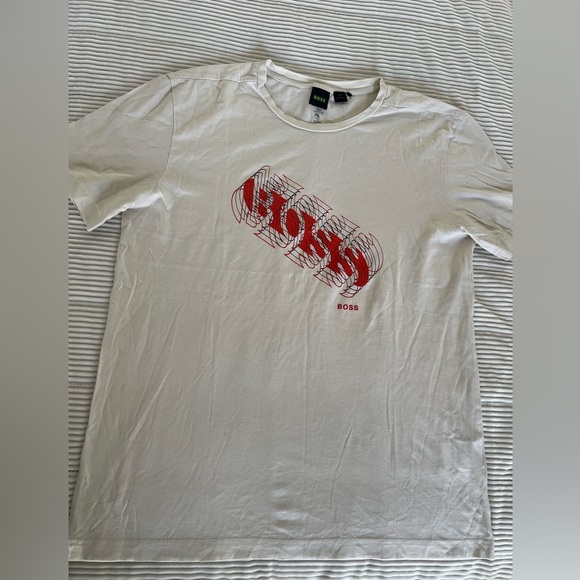 hugo boss t shirt Men’s Large Logo Cotton - Picture 2 of 11